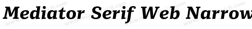 Mediator Serif Web Narrow字体转换